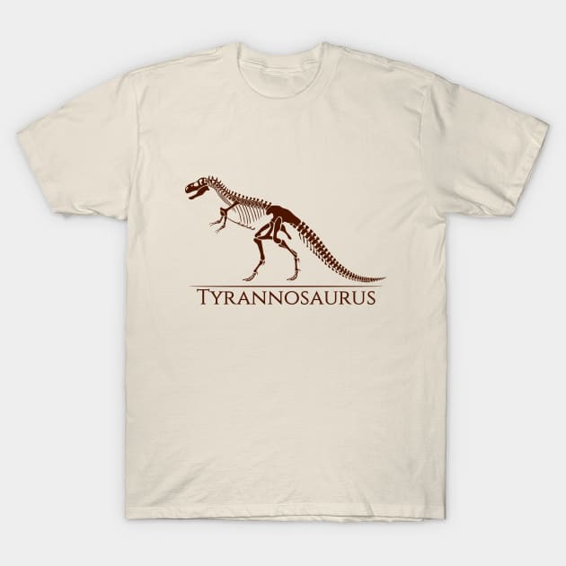 Tyrannosaurus Skeleton T-Shirt by Meca-artwork